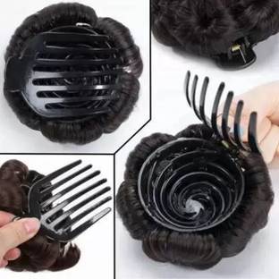 imtion Women's Clip Extension/Juda (Natural Black) Bun Hair Extension