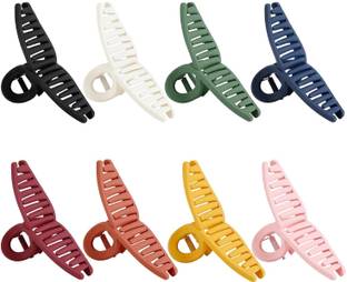 SIA VENDORS Pieces_of_6_Matte_Jaw_Claw Cute Ponytail Holder pins Set (multi Color) Hair Extension