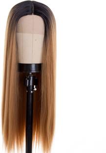 ASG Straight Ombre Honey Blonde  Wig/  Extension for Women Middle Part Hair Extension