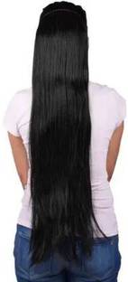 El Cabell Straight Long Comb Black Fall Hair Extension