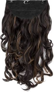 Stasia Street CLIP-IN 18'' Soft Curls Dark Brown  Extensions With Golden Highlights Hair Extension