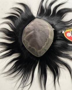 Omemi Bmw hair patch size (10x8) for men 100% Indian Human hair Hair Extension