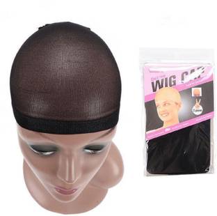 GROWTH Nylon Stretchable Stocking Full Head  Cap for Men/Women (12X15 CM, Black Hair Extension