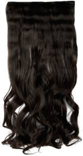 PARAM Best Quality Curly Dark-Brown Synthetic Accessories For Women  Extension Hair Extension
