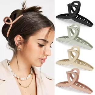 SIA VENDORS FOUR_Banana_Claw Cute Ponytail Holder pins Set (MultiColor) Hair Extension