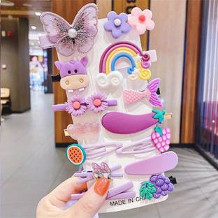 Chronex Baby Cute Fruit Cartoon Animal  Pin for  Clip for Women (Purple) Hair Extension