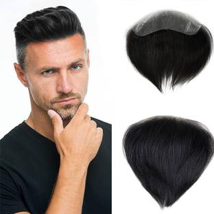Belix Frontline  Patch for Men Natural  Color line Loss Human  Toppers Hair Extension