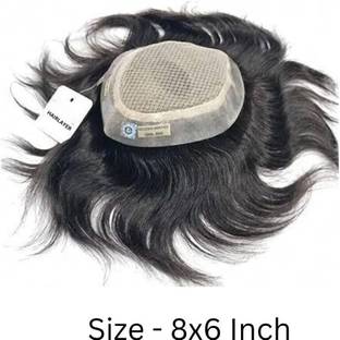 HAIRLAYER 8x6 Inch Mirage 100% Human  Patch AAA Grade Natural Looking Skin Base Hair Extension
