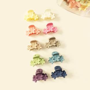 ORYNTH Floral  Claw Clips for Women & Girls - Pack of 6, Multicolor Hair Extension