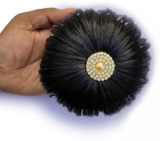 Clixfox Artificial Juda  Accessories For Women and Girls with Stone Work Juda For Festives Designer Stone Bridal Wedding  Extension Juda Accessories Bun Hair Extension