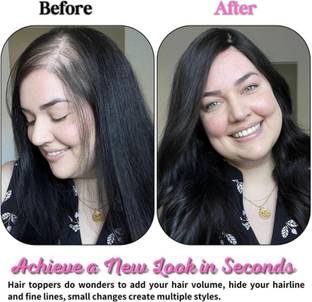 kerav good length straight natural black hair topper Hair Extension