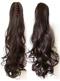 New Arihant Traders Clutcher based Premium Quality Synthetic  Extension/Ponytail  Extension (Looks like Real ) (Brown Color) Hair Extension