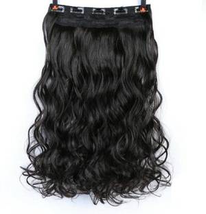 D-DIVINE Stylish Silky Black wavy 24 inch  Extension Hair Extension
