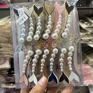 LYTIX 1Pca Stylish Style Elegant Ponytail Holder Pearl  Clutcher Banana Claw Clip Hair Extension