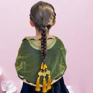 NEAAMA HAIR AND BEYOND GOLDEN PUNJABI PARANDA BRAID HAIR EXTENSIONS FOR CHILDREN TEENAGERS AND GIRLS Hair Extension