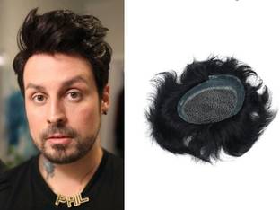 A H S 9x7 Ultra Thin hair Patch for Men| Light Weight PU| Real Looking Front hairline Hair Extension