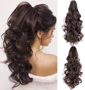 Pinaka Ponytail Extension, 22 Inch Drawstring Extension Brown color Hair Accessory Set