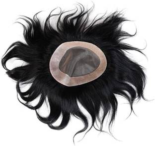 FLUSHIA 9x6 Human Premium Quality Patch Replacement System Mono Wigs Mens Hair Extension
