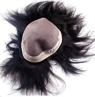 HAIRLAYER USA Base Human  Toupee Wig Patch for Men with Free  Dryer, Black (9x7) Hair Extension