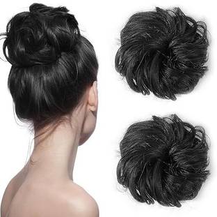 TRESS Black Messy Bun  Extension - Artificial  Bun Accessory For Women Hair Extension