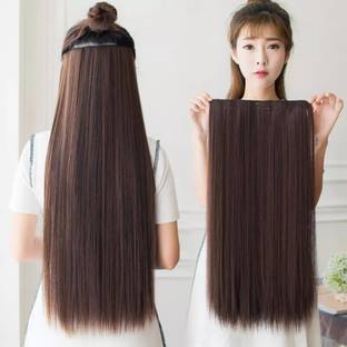 Views Beautiful Look Brown Straight 5 Clip In Hair Extension