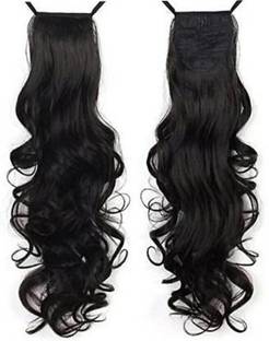 D-DIVINE Black Ribbon Ponytail Wavy Hair Extension