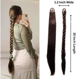 iFkart Clip-On Brown Choti piece – क्लिप-ऑन ब्राउन चोटी हेयरपीस Hair Extension