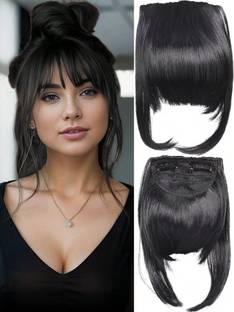 Pinaka Clip in Bangs- Fake Bangs Synthetic  Bangs Clip in  Extensions (Brown) Hair Extension