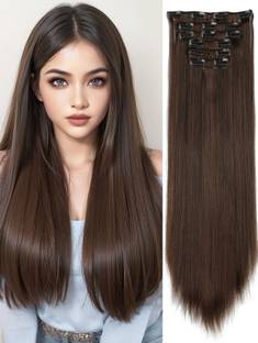 Artifice 6 Pcs 14 Clip 140gm 24" Maroon Highlighted Extension Hair Extension