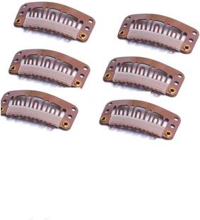 DreamExim 6pc U Shape Accessories Brown pins Wigs Snap Clips Metal Pin  Extensions Hair Extension