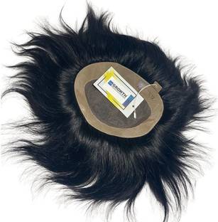 GROUTH EKO Patch for Men 10X7 100% Human Wigs for Men (Natural Black)  Extension Hair Extension