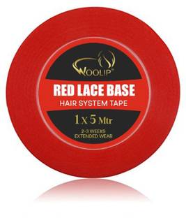 Wigzone Woolip Transparent Wig Tape  Patch Tape. (Red Tape - 5M) Hair Extension