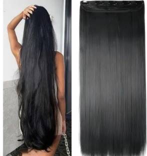 iFkart Soft Long  Extensions for Women & Girls - Black 26 inch Hair Extension