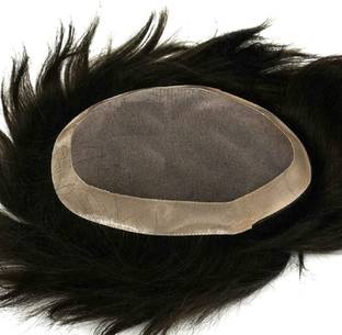 GROWTH 100% Human  (8×5) Monofilament Soft PU Skin Toupee Wig  Patch For Men's Hair Extension