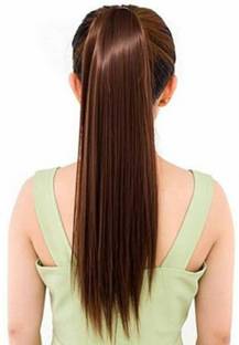D-DIVINE Straight Brown Ribbon Ponytail Hair Extension