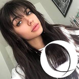 A B S hair Fringes For Women & Girls Straight Front hair Bangs Brown Hair Extension