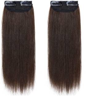 BELLA HARARO 2Clip Synthetic Straight Seamless Volumizer Side Bang Patch Volume Dark Brown 2P Hair Extension