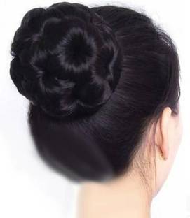 imtion Stylish Black clip bun  Extension Hair Extension