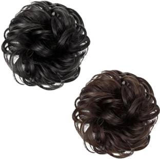 NycLook Artificial  Rubber Bun Juda Black And Brown 35(gm) Pack Of 2 Hair Extension