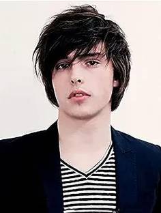 Hymaa Men Short  Wig (Black) Hair Extension