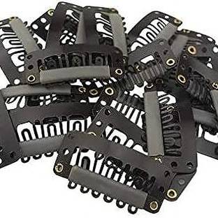 GROWTH Set of 25 Pcs  Patch/ Toupee/ Wigs Attachment Clips For Men's Women's Black Hair Extension