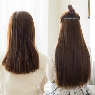 VIVIAN Natural Look Brown Straight 5 clip In Hair Extension