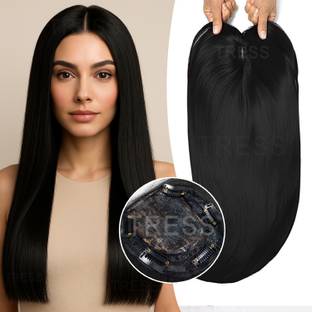 TRESS Light Weight  Toppers for Thinning  Women Real  18inch Long Hair Extension