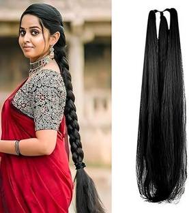 Lebene Black Synthetic Parandi Choti for Women, Punjabi Accessory Hair Extension