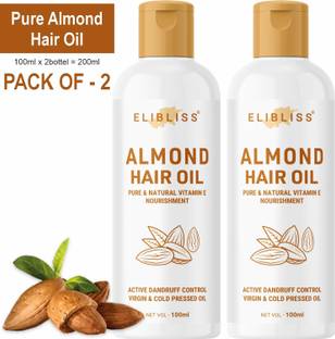 ELIBLISS Almond Oil For Strengthen & repairs hair/Promotes hair growth Hair Oil Pack of 2 Hair Oil