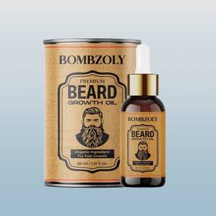 BOMBZOLY Beard Growth Oil Natural Hair Oil for Thicker & Longer Beard Fast Beard Growth Hair Oil