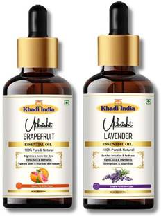 Utkrisht Khadi Grapefruit & Lavender Essential Hair Oil – Calm Scalp & Restore Shine Hair Oil