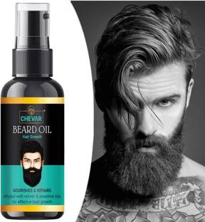 Chevar Best Beard Growth Oil for Men, Nourishes & Strengthens Uneven Patchy Beard Hair Oil