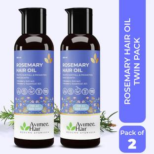 Avimee Herbal Rosemary Oil | Hair Growth, Strength | Fights Dandruff | Neem, Amla | 2*100mL Hair Oil
