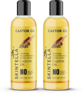 Skintella 100% Pure Extra Virgin Castor oil -For hair,Skin,Eyebrow & Eyelashes Hair Oil